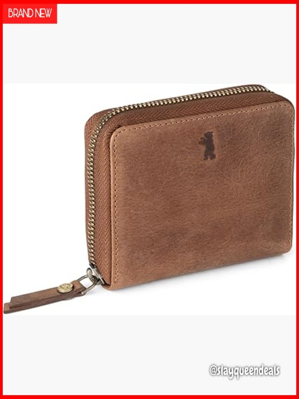 Genuine Leather Mini Bifold Wallet with RFID Blocking and Coin Pocket